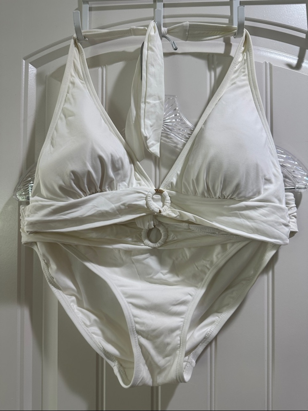MICHAEL Michael Kors Ring-Accent Halter top Bikini set